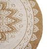 vidaXL Jute Rug Floral Natural 122 x 183 cm Jute