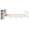 vidaXL Bookcase Bed without Mattress White 200x200cm Solid Wood Pine