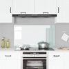 vidaXL Kitchen Backsplash White 110 x 60 cm Tempered Glass