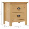 vidaXL Bedside Cabinets Hill 2pcs 46x35x49.5cm Solid Pine Wood