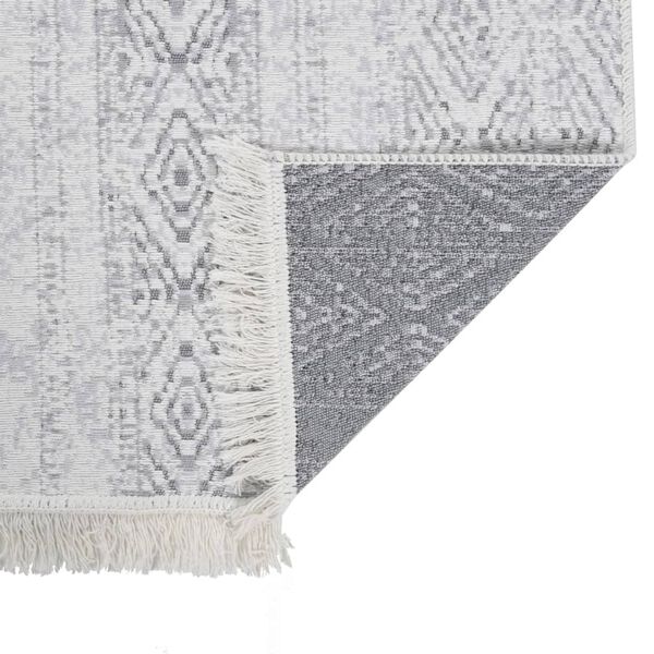 vidaXL Rug Light Grey 100x300 cm Cotton
