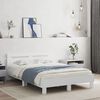 vidaXL Bed Frame without Mattress White 120x190 cm Small Double