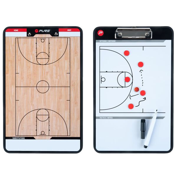 Pure2Improve Double-sided Coach Board Basketball 35x22 cm P2I100620