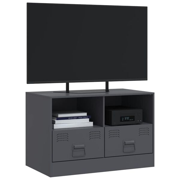 vidaXL TV Cabinet Anthracite 67x39x44 cm Steel