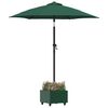 vidaXL Parasol Base Manual Green 45 x 45 x 45 cm Steel