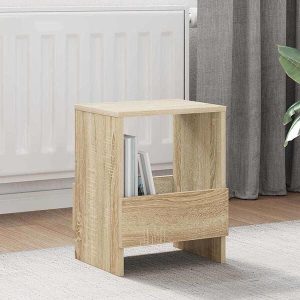 vidaXL Magazine Rack Sonoma Oak 35 x 30 x 45 cm