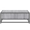 vidaXL Coffee Table Grey Sonoma 80x80x30 cm Engineered Wood and Metal