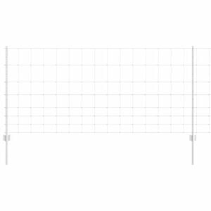 vidaXL Outdoor Wild Fence with Posts 50 x 1 m Galvanised Steel Silver