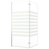 vidaXL Bath Enclosure 120x140 cm Tempered Glass Stripe