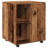 vidaXL Rolling Cabinet Old Wood 60x53x72 cm Engineered Wood