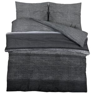 vidaXL Duvet Cover Set Dark Grey 225x220 cm Cotton