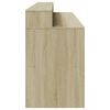 vidaXL Desk with LED Lights Sonoma Oak 200x55x91 cm Engineered Wood
