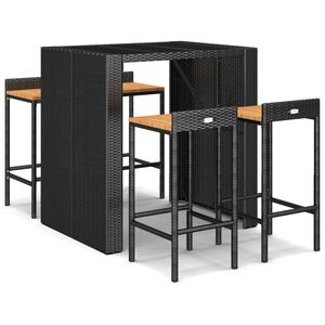 vidaXL Garden Bar Set | Black