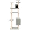 vidaXL Cat Tree with Sisal Scratching Posts Light Grey 162 cm