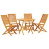vidaXL Garden Dining Set 5 pcs Brown Solid Acacia Wood