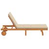 vidaXL Sun Lounger Reclining Brown 63 x 199 x 85cm Solid Acacia wood
