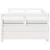 vidaXL Daybed with Trundle and Mattresses White 80x200 cm Solid Wood Pine