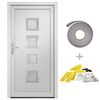 vidaXL Front Door White 98x208 cm PVC