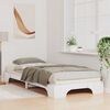 vidaXL Bed Frame White 90 x 220 cm Solid Pine Wood