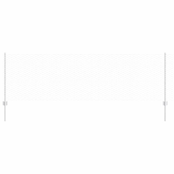 vidaXL Fence with Post Silver 0.8 x 50 m Steel