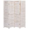 vidaXL 4-Panel Room Divider White 140x165 cm Wood