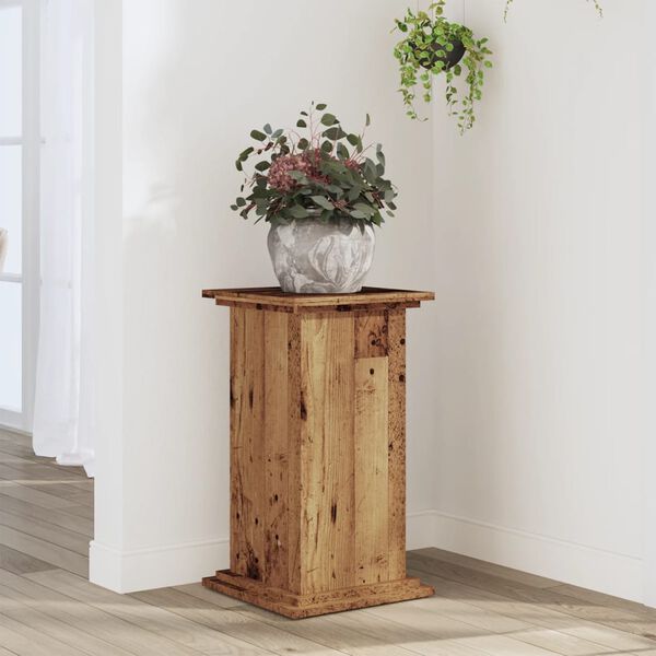 vidaXL Plant Stand Old Wood 33x33x60 cm Engineered Wood