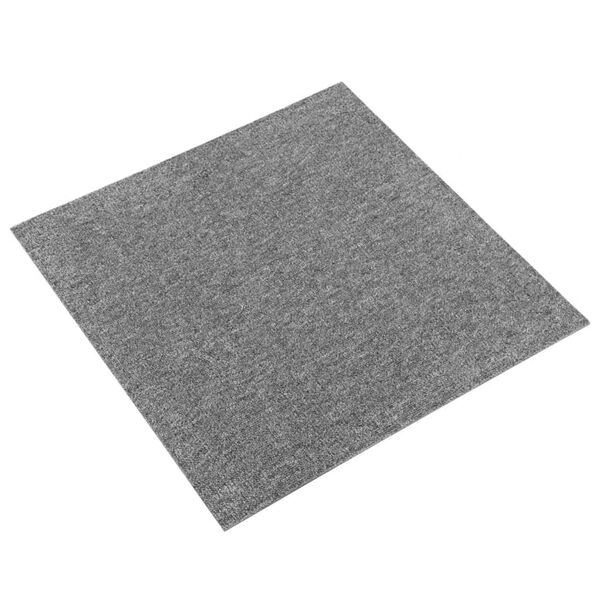 vidaXL Carpet 20 pcs Grey 50 x 50 cm 100% Polypropylene