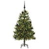 vidaXL Artificial Hinged Christmas Tree with Cones Green 150 cm