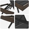 vidaXL Sun Lounger with Table 2 pcs Brown, black 40 x 40 x 40.5 cm