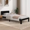 vidaXL Bed Frame without Mattress Black Solid Wood Pine 90x200cm