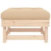 vidaXL Garden Footstools with Cushions 2pcs Solid Wood Pine