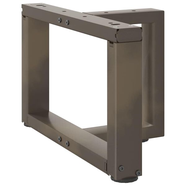 vidaXL Coffee Table Legs T-Shaped&nbsp;2 pcs Black 50x25x(30-31) cm Steel