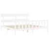 vidaXL Bed Frame without Mattress White 200x200 cm Solid Wood Pine