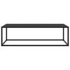 vidaXL Coffee Table Black with Black Glass 120x50x35 cm