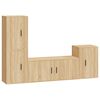 vidaXL 4 Piece TV Cabinet Set Sonoma Oak Engineered Wood