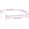 vidaXL Manual Retractable Awning Anthracite and White 450x350 cm