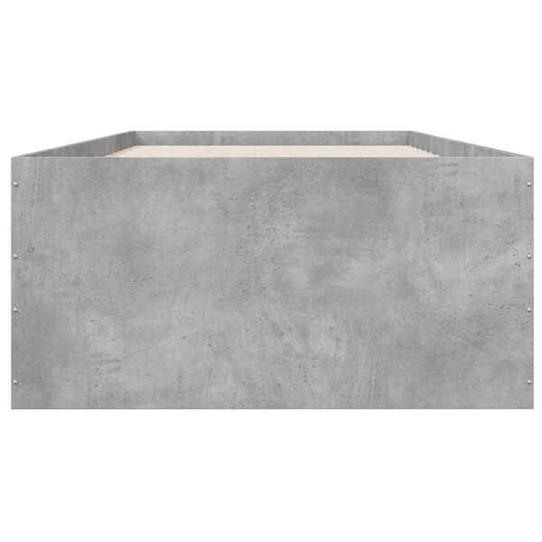 vidaXL Bed Frame without Mattress Concrete Grey 90x200 cm