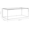 vidaXL Coffee Table Silver 120x60x45 cm Stainless Steel and Glass