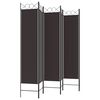 vidaXL 6-Panel Room Divider Brown 240x200 cm Fabric