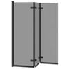 vidaXL Shower Enclosure Black 130 x 138 cm ESG Glass and Aluminium