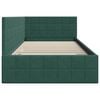 vidaXL Corner Bed Frame Dark Green 90 cm x 200 cm Velvet