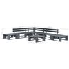 vidaXL 6 Piece Garden Pallets Lounge Set Wood Grey