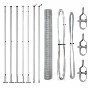 vidaXL Welded Wire Fence with Concrete Base 10 x 1 m (W x H)