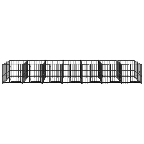 vidaXL Outdoor Dog Kennel Steel 13.14 m&sup2;