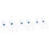 vidaXL LED Reindeers 6 pcs White 45 x 19 x 65 cm Fabric