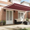 vidaXL Manual Retractable Awning Burgundy 500x300 cm