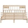 vidaXL Bookcase Bed without Mattress 180x200 cm Super King Solid Wood Pine