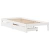 vidaXL Bed Frame with Drawers without Mattress White 90x190 cm Single