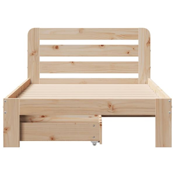 vidaXL Bed Frame without Mattress 90x200 cm Solid Wood Pine