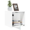 vidaXL Bedside Cabinet with Glass Door White 35x37x35 cm